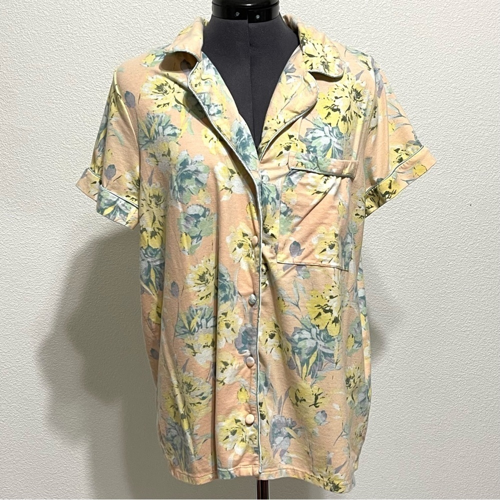 Soft Surroundings Woman 2 Piece Soft Floral Print Pajama Set Size M